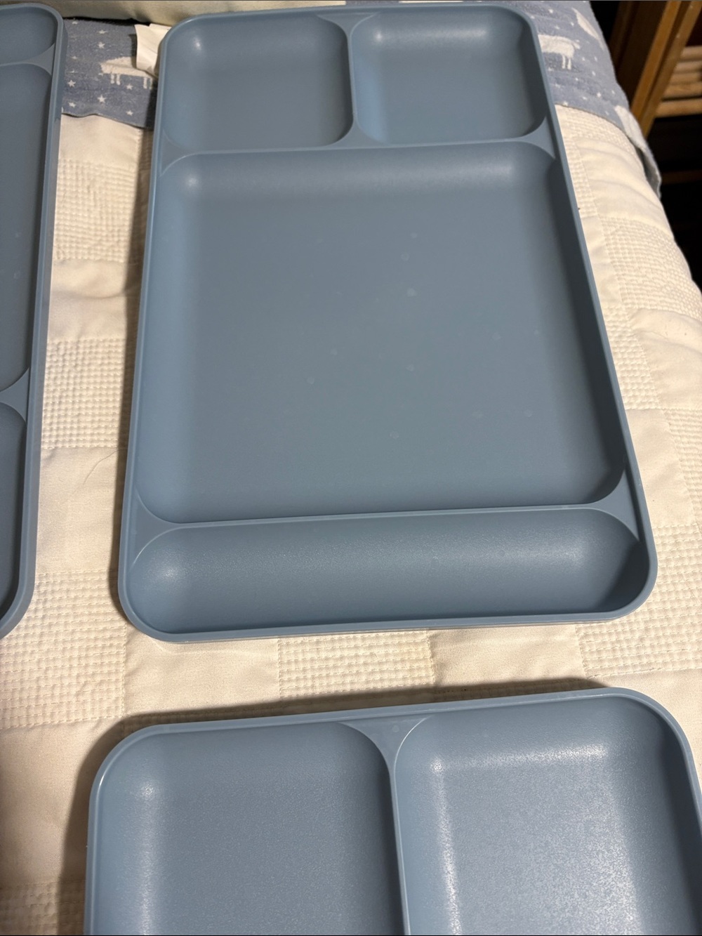 Tupperware Light Blue Four-Compartment Meal Tray - Picture 6 of 14